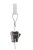 j-rail s-haak wit met lus staalkabel + zipper